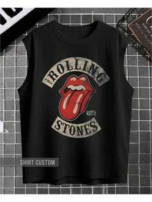 Rock And Roll Retro Band Tank Top - màu đen - Xem 4
