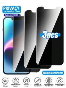 Bộ 3 miếng dán màn hình cường lực chống nhìn trộm, không bọt khí, chống bám vân tay, chống trầy xước, độ phân giải cao, dễ dàng lắp đặt, tương thích với các dòng máy Apple 11/12/13/13 Mini/13 Pro/13 Pro Max/14/14 Plus/14 Pro Max/15/15 Plus/15 Pro/15 Pro Max/16/16 Plus/16 Pro/16 Pro Max/17/17 Air/17 Pro/17 Pro Max/17 Pro Max/17e Series - màu đen - Xem 23