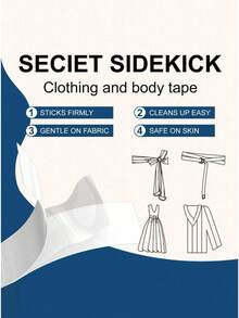 72片装时尚双面胶带，强力透明亲肤胶带，适用于衣物、腰带、袜子，防眩光，夏季清凉，海滩旅行必备 - 多款式 - 查看 4