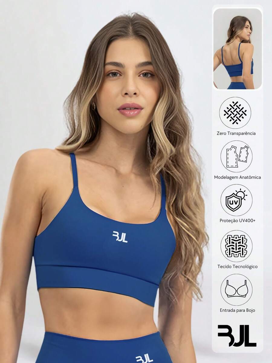 Women's Basic Fitness Top With Lining And Pockets For Workouts, Gym, Yoga, Weight Training - 藏蓝色 - 查看 1