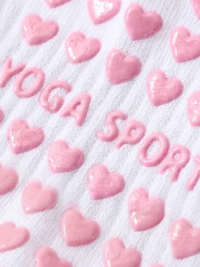 3/1 Pair Pilates Grip Socks For Women Yoga Non Slip Socks Cute Non Skid Athletic Crew Sticky Sports Socks