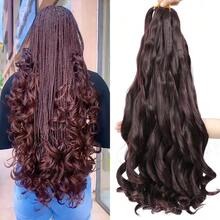 100g/Pack Brown French Curly 24 Inch Soft Braiding Wig, Pre-Stretched Fluffy Wavy Yaki Wig Suitable For Hair Extensions And Braiding - Multicolor - View 1