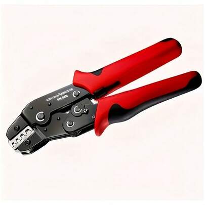 Professional Ratchet Wire Crimping Tool - Manual Crimper For JST, Dupon, SATA Terminals (AWG 23-16/0.25-1.5mm²) - Carbon Steel Handle, Precision Dies For Secure Connections