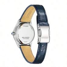 CITIZEN [Luna Limited Edition] Seiko 50-Meter Water-Resistant Mechanical Watch, Cowhide Strap, Japanese-Korean Style, Women's Wristwatch, Blue Dial, PR1041-18N - Blue - View 3