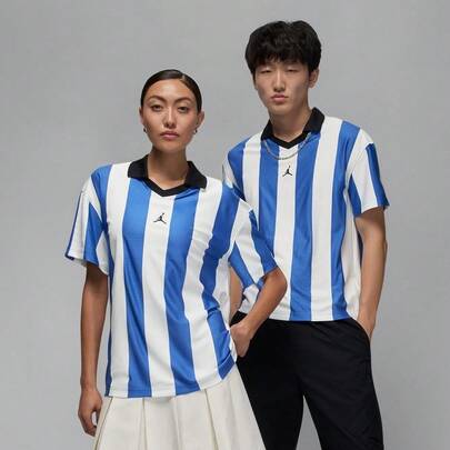 Jordan 男士 AS M J BRK CLGTE 守门员 TOPPOLO 针织翻领短袖衫 THV0108-133