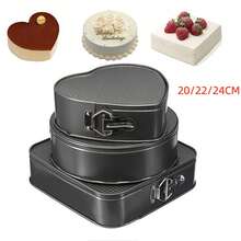 1/3 Packs Thickened Non-Stick Coated Carbon Steel Locking Baking Pan Mold, Cake Mold With Locking Movable Base, Household Kitchen Baking Tools, Baking Tool Set, Cake Mold, 20/22/24/26/28CM, Heart-Shaped, Round, Square, Tall Round - Black 3pcs - View 11