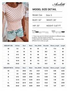 Acelitt Colorblock Checkerboard Print Ribbed Slim Fit Round Neck Short Sleeve T-Shirt, Summer Casual Pink - Pink - View 2