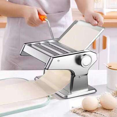 One-Piece, Dough Sheeter, Silver, Stainless Steel, 2 Blades, Manual Dough Sheeter