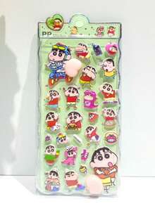 Kawaii CRAYON SHINCHAN Stickers 3d Diy Scrapbook Laptop Decal Seal Stickers Scrapbook Party Favors Gifts - Multicolor - View 10