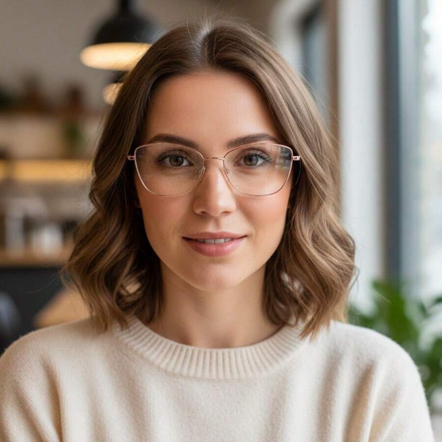 Elegant Party Style. Copper Alloy. No Glasses. All Seasons. Affordable Luxury In Geometric Style: Retro Black And Gold Eyeglass Frames With Gold Accents. - 紅木色 - 查看 1