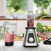 2-In-1 Smoothie Blender With Glass Bottle And Pulse Function BioloMix SF701 - Silver - View 2