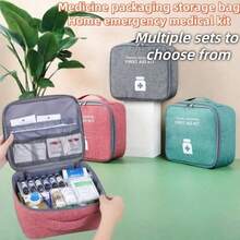 1pc/2pcs Portable First Aid Kit, Mini Medical Bag, Home Medicine Storage Box, Reusable Pill Case, Durable Zipper Medical Pouch For Home, Travel, Camping, Hiking, Work And School. Ideal Outdoor Emergency Survival Kit, Health And Pandemic Prevention Medicine Storage Bag. Suitable As A Gift For Family And Friends On Mother's Day, Father's Day, Halloween, Thanksgiving, Christmas, New Year And Valentine's Day. - TB0623 - View 10