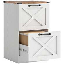 HOMCOM Filing Cabinets - White - View 1