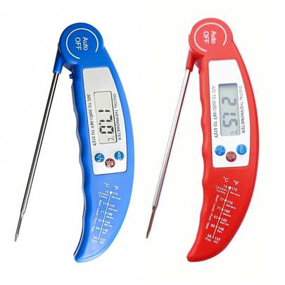 Digital Instant Read Food Thermometer, Super Fast Cooking Food Thermometer With Foldable Probe And Calibration Function, Suitable For Meat, Milk, Candy, Grilling, Smoking, Kitchen Tool Accessory