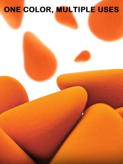 Orange Irregular Makeup Sponge, Non‑Absorbent Soft Foundation Puff, Wet Use For Liquid Cream Powder, Professional Beauty Tool 1/2/4/6/8Pcs