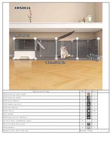 Modular Kitten Cage With Detachable Litter Box, Indoor Small Cat Activity Fence, Disassemblable Small Pet Cage - Multicolor - View 19