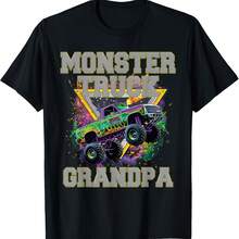 Monster Truck Grandpa Monster Truck Are My Jam Truck Lovers T-Shirt - Black - View 1