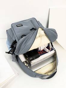 Mochila de grande capacidade para estudantes universitários, comporta laptops de 14-15,6 polegadas, mochila leve e durável de 15-17 polegadas para escola, caminhada ao ar livre, com compartimento para computador, bolsa escolar casual resistente à água - Multicolorido - Visão 9