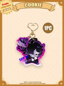 Acrylic Cartoon Character Keychain, COOKIE RUN, COOKIE KINGDOM, Anime Pattern, Car Key Chain, Keyring, Bag Pendant, Special Gift For Friends - Cookie and Cake Combination Design - View 27