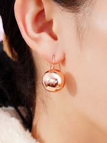 1 Pair Fashion Pearl Drop Earrings, Jewelry Gift For Women Anniversary Party Valentine's Day - Rose Gold - View 10