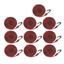 10 Pcs Red Winch Straps, Winch Straps 4" X 30' Red Heavy Duty Tie Down W/ Flat Hook, 4 Inch Cargo Control For Flatbed Truck Utility Trailer - A - View 1