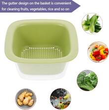 ¡RecomendadoSUPVOX Cesta Escurridora de Cocina Multifuncional Doble Capa para Verduras y Frutas, Colador Reutilizable Compacto Color Verde, Herramienta para Escurrir Alimentos en Hogar y Comedor¡Top de Temporada - 1 - Ver 9