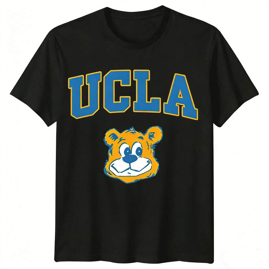 NCAAs UCLAs Bruins Vintage Bear Mascot Graphic T-Shirt. NCAAs T-Shirt, CollegeBasketball Tee. - 黑色 - 查看 1
