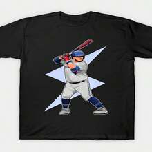 Women's CJART #30 Baseball Theme T-Shirt - Fun Name Print, Casual Crew Neck Design, Printed With A #30 Pattern, Machine Washable, Suitable For Fans Of Themed Apparel And Everyday Wear (All Seasons). - Black - View 2