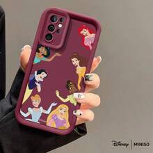 Miniso Disney Princess Group Wave Design Phone Case Suitable For Samsung Galaxy S25 Ultra/S25 Plus/S25/Galaxy S24 Ultra/S24 Plus/S24/S24 FE/S23 Ultra/S23 FE/S22Ultra/S22 Plus/S22/S21 Ultra/S21 Plus/S21/S21 FE/A13/A14/A15/A16/A17/A33/A34/A35/A36/A52/A53/A54/Galaxy Note20Ultra/Galaxy Note20 Galaxy S25 Case Galaxy S25 Case Galaxy S25 Ultra Case Plus Stocking Stuffers The Girlfriend - 酒紅色 - 查看 1