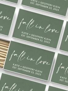 1/2/4个装定制火柴盒标签 - 个性化火柴盒贴纸，可打印您自己的设计 - 适用于婚礼、生日、派对、乔迁装饰 - 兼容木质火柴盒 - 一次性派对装饰标签，卡通风格标签，自粘式，婚礼回礼，节日装饰 - 彩色 - 查看 7