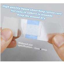 50/100/200 piezas de vendas transparentes y transpirables, amigables con la piel, flexibles y elásticas - Blanco - Ver 11