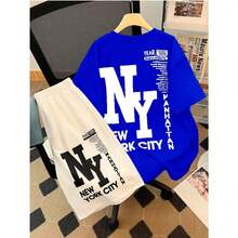 Men's Set 100% Cotton New York 1886 - Royal Blue - View 1