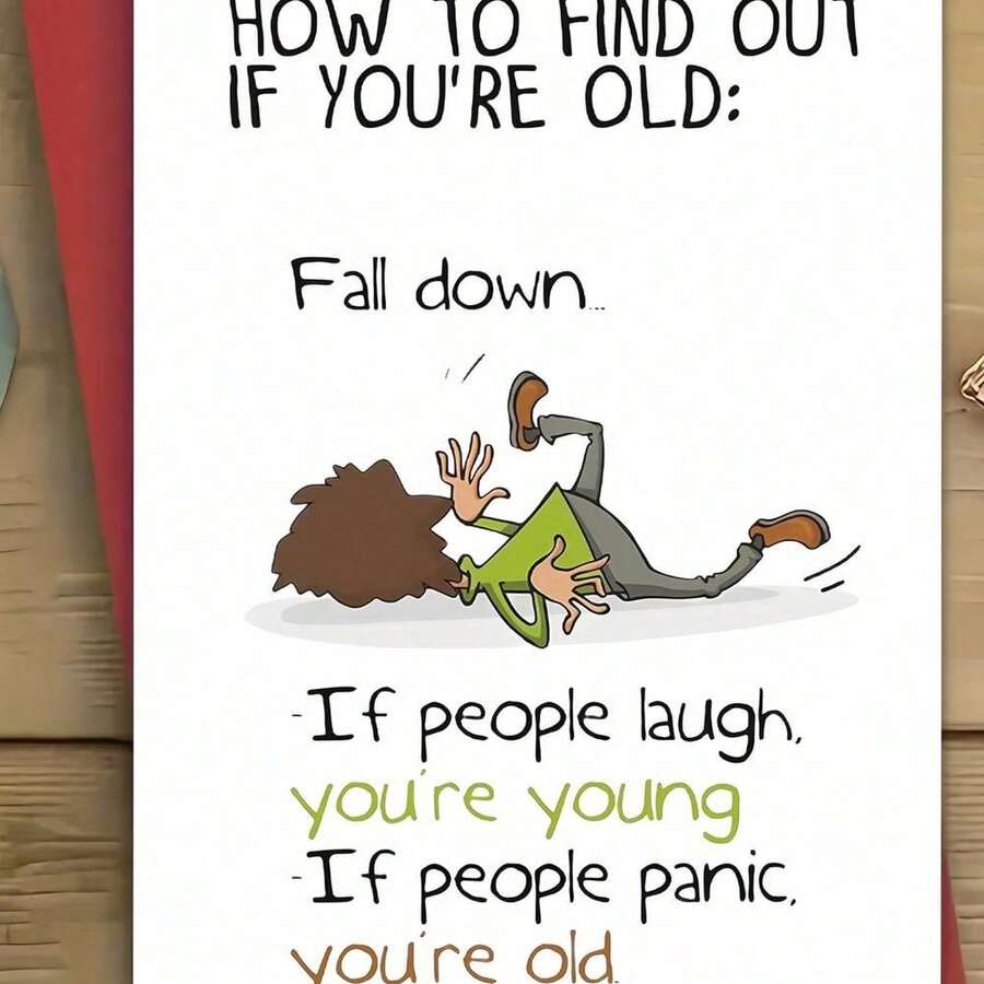 Hilarious Snarky Birthday Card For Anyone - Perfect For Men, Women, Friends Funny 'How To Find Out If You're Old' Design - A - View 1