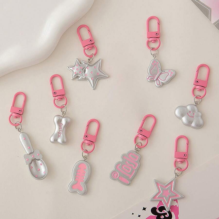 Keyrings & Keychains - One Set (8 Pieces) - View 1