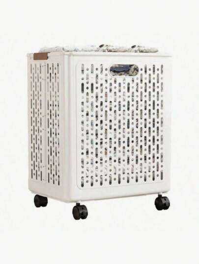 A Modern And Stylish Foldable Large-Capacity Laundry Basket With Handle, With Breathable And Expandable Design, Suitable For Storage And Organization In The Bedroom, Bathroom And Kitchen. Minimalist Style, Visible Internal Items, Is Essential For Home Life Laundry Basket.