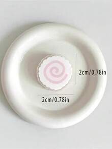 1个奶油蛋糕圆形粉色系列小清新幸运夹子笔记本学习学生家庭教室便携式备忘录笔记本可爱简约夹子文件创意纸张考试夹 - 多色 - 查看 5