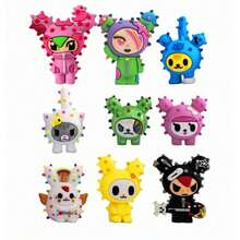 TOKIDOKI 1个仙人掌朋友官方授权盲盒玩具，随机一个动漫人物迷你收藏摆件家居装饰桌面雕像惊喜礼盒套装，包含梦幻仙人掌狗、布鲁蒂诺、波佩蒂娜、沙仙人掌、摇滚松露、萨博坎、卡丽娜，适合收藏家和粉丝。 - 彩色 - 查看 5