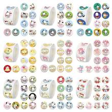 SANRIO 1 rolka (500 arkuszy) , , rolka naklejek  - urocze naklejki z motywem kreskówek, idealne do rękodzieła, dekoracji pamiętnika, pieczętowania i notatnika - F - Zobacz 2