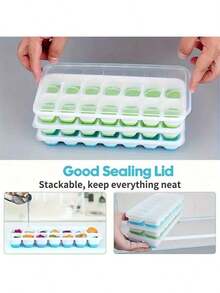 1/2pcs Multi-Function Chocolate Mold With Removable Lid, Stackable Tray With Cover, Refrigerator Tray, Essential Kitchen & Apartment Supplies - Multicolor - View 6