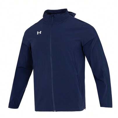 Under Armour Men's Woven Hooded Jacket, Casual Comfortable Stretchy Sports Outerwear For Daily, Outdoor, Travel