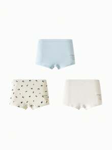 mini bala 3pcs Young Boy Soft Breathable Non-Binding Briefs - Light Blue - View 2