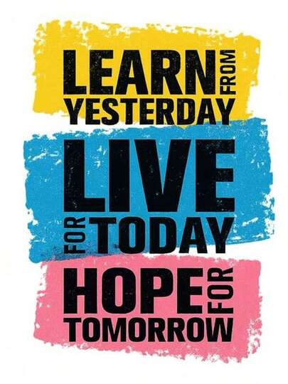 1 pièce/2 pièces/3 pièces Apprenez d'hier, vivez pour aujourd'hui, espérez pour demain Autocollants de transfert thermique, convenant pour les t-shirts DIY, jeans, oreillers, sacs à dos, chapeaux et housses de canapé, imperméables, résistants à la décoloration, lavables, autocollants en plastique, motifs amusants, décoration de tissu, embellissement de vêtements, loisirs créatifs