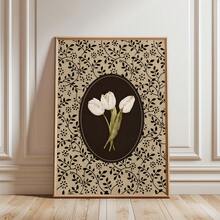 Tranh in hình hoa tulip phong cách retro không khung, màu nâu, tranh trừu tượng cổ điển, tranh thực vật, trang trí hoa lá thời trang cho phòng khách, phòng ngủ, ký túc xá, trang trí phòng, mùa tựu trường, áp phích độc đáo, trang trí cổ điển, đồ dùng cần thiết cho ký túc xá sinh viên. - Hoa tulip cổ điển - Xem 4