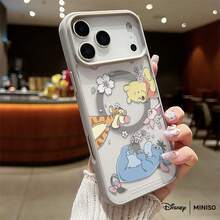 Miniso Disney Winnie The Pooh Cherry Blossom Phone Case Transparent Magnetic Shockproof Case Suitable For Iphone 17 Pro Max/17 Pro/17 Air/17/16/15/14/13/12/11/X/XS Pro/Pro Max Series Iphone 17 Pro Max Case Iphone 17 Pro Case Iphone 17 Case Stocking Stuffers The Girlfriend - Hồng - Xem 3
