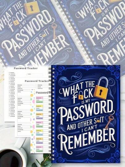 Fun Spiral Password Notebook Log Book 1 Piece For Internet And Computer Logins, Record Websites, Usernames, Passwords, Home Or Office Password Keeper, Office Log Book, Perfect Gift For Colleague  Perfect Gift For Birthdays, Holiday Gifts, And Parties. Suitable For Daily Wear And Holiday Celebrations, Suitable For All Seasons, And Is An Ideal Choice For Holiday Accessories.