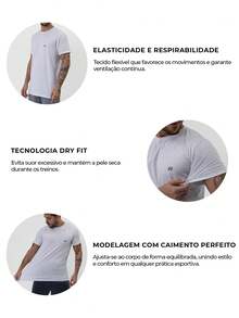 Kit 2 Dry Fit Polyamide T-Shirts - White / Navy Blue - View 2