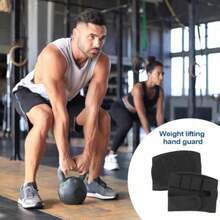 1 Peça Luva de Exercícios sem Dedos, Almofada Antiderrapante Reforçada na Palma, Equipamento de Fitness Essencial para Levantamento de Peso e Treinamento com Halteres (Único) - Preto - Visão 6