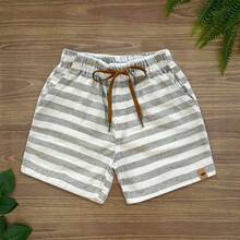 Set Of 3 Premium Linen Shorts For Children And Teens, Bermuda Style, Sizes 2-16 - 深灰色 - 查看 2