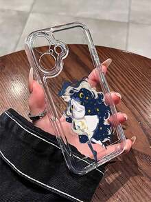 1ヶ月の女のサブをモチーフにしたTPU透明な宇宙素材のスマホケース、ホリデーギフトに最适。  11、12、13、14、15、16 Pro / Promax / 14、15、16 Plus、17 / Airシリーズに適用されます。 男性にも女性にも適しています。 - クリア - チェックする 2