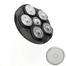 ShenFire 6D浮动刀头电动光头剃须刀，磁吸式面部毛发修剪器，干湿两用，IPX6防水，男士头部、面部和胡须理容套装 - 彩色 - 查看 14